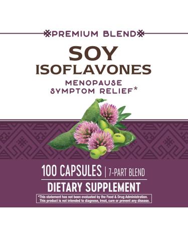 Nature's Way Soy Isoflavones 100 Capsules - Supports Hormonal Balance & Wellness - Buy Online on GoSupps.com