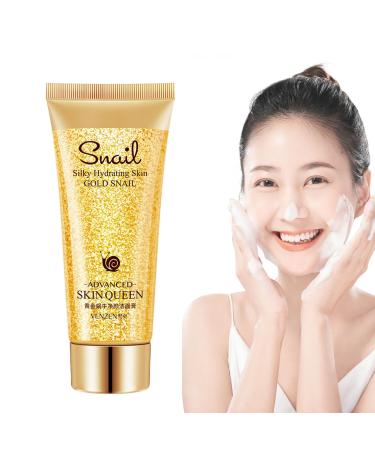 Golden Snail Moisturizing Cleanser Rich Daily Deep Cleansing Gel for Dry & Sensitive Skin Moisture Formula with Snail Filtrate and Soft Bubbles