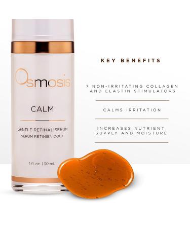 Osmosis CALM Gentle Retinal Facial Serum with Soothing Vitamin A for Aging Sensitive Dry Irritated and Sensitive Skin 1 Oz - Buy Online on GoSupps.com