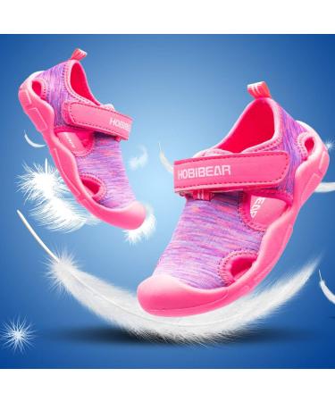 HOBIBEAR Kids Water Shoes - Quick Dry Closed-Toe Sandals | Hot Pink - Buy Online on GoSupps.com