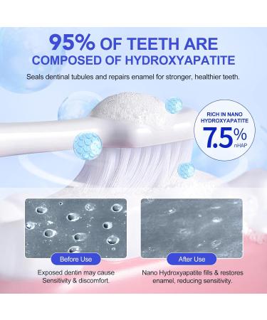 Hydroxyapatite Toothpaste 7.5% 2Pcs Nano Hydroxyapatite Toothpaste for Enamel Protection and Tooth Strengthening Gentle Mint Fresh Breath Daily Use for Oral Health - Buy Online on GoSupps.com