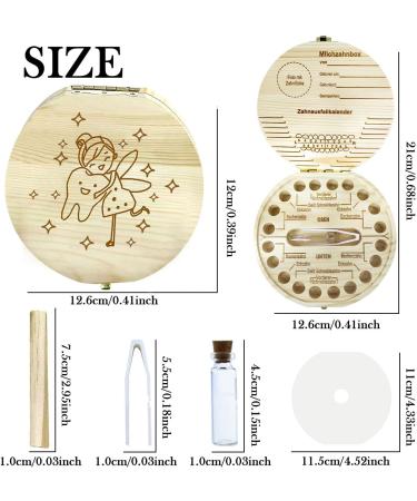 Eco-Friendly Wooden Tooth Box for Baby Teeth | Perfect Milk Tooth Souvenir & Storage Gift for Boys & Girls - Buy Online on GoSupps.com