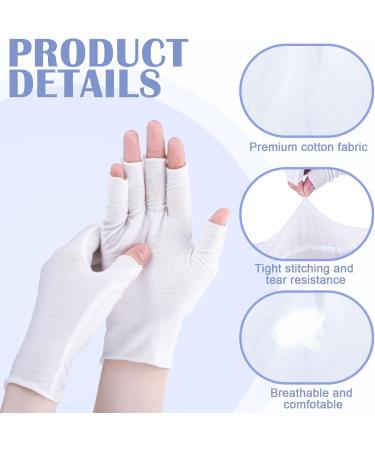 Geyoga Fingerless Moisturizing Gloves - 6 Pairs Eczema Cotton Gloves for Adults - Half Finger Touchscreen & Lotion Gloves for Overnight Dry Hands - Ideal Sleeping Gloves for Women - Buy Online on GoSupps.com