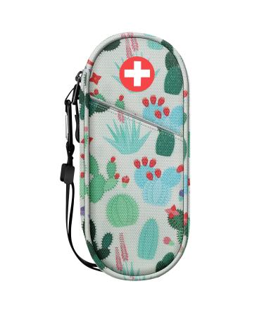 Sithon epipen Medical carrier bag portable emergency bag Isolated medication pocket organizer for 2 epipens asthma inhaler anti-histamine AUVI-Q Allergy Medicine Essentials (ZZ-Kaktus) - Buy Online on GoSupps.com