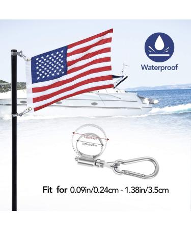 GOLOHO Marine Boat Flag Set with 4 Clips, 12x18 inch American Flag for Boat - U.S. 50 Stars, Embroidered - Buy Online on GoSupps.com