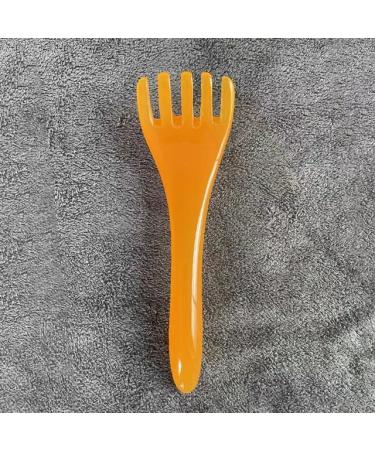 All Foryou Harz Beeswax Head Massage Kamm Massager Chinese Gua Sha Stick Five-Clau Kamm Tool Head Body Print Massage Bagger Meridian yellow