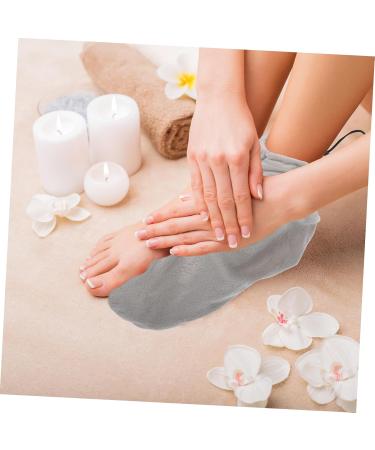 FRCOLOR 1 Pair Wax Therapy Warm Foot Cover Wax Work Cotton Mittens Fir Paraffin Wax Gloves Foot Skin Care Paraffin Wax Bath Liners Paraffin Wax Booties Feet Care Skull Stationary Spa Plush 28X20X0.9CM Grey - Buy Online on GoSupps.com