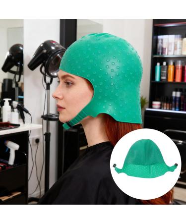 Bonnet de Coloration en Silicone pour M ches - Bonnet de Coloration avec Crochets pour Coiffure en Salon Et Domicile - Outils de R utilisables Vert - Buy Online on GoSupps.com
