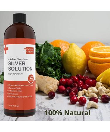 Colloidal Silver Liquid Solution 30ppm - 16 Oz Supplement | Mineral Alkaline Formula - Buy Online on GoSupps.com