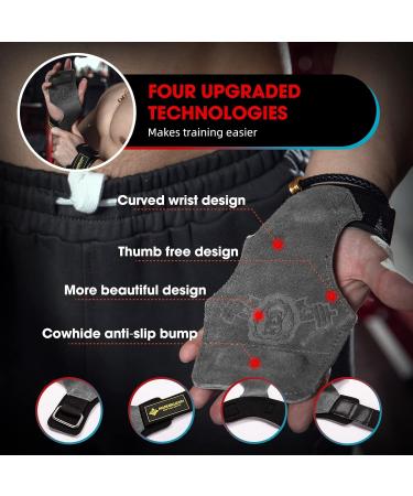 Manueklear Weight Lifting Bands with Padded Wrist Loop | Leather Straps for Powerlifting & Strength Training | Professional Weightlifting Gear for Women (Gray) - Buy Online on GoSupps.com