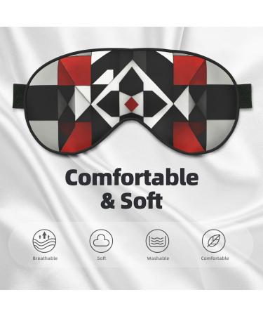 Abstract Geometric Pattern Eye Mask - Adjustable Blackout Sleeping Mask for Men & Women | Sleep Aid Eye Mask - Buy Online on GoSupps.com