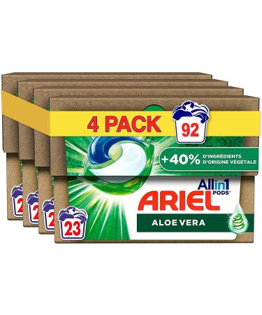 Ariel All-in-1 Pods Laundry Capsules 92 Washes Freshness with a Touch of Aloe Vera 40% Plant-Based Ingredients