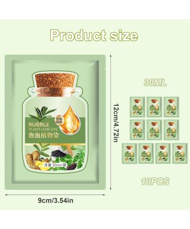 10 PCS Natural Coffee Hair Dye - Long-lasting Plant Extract Bubble Shampoo for Gray Hair | Home Salon Use - Buy Online on GoSupps.com