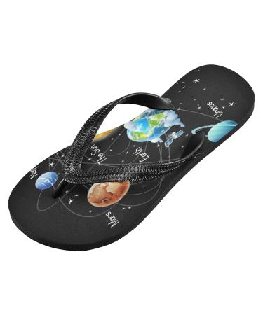 Buy Mnsruu Universe Galaxy Solar System Flip Flops & Slippers for Men & Women - Stylish Sandals for Home Spa Travel - Buy Online on GoSupps.com