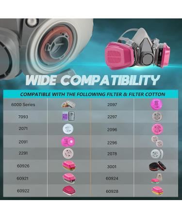 Respirator Mask with Filters 60921: Half Face Respirator Reusable Gas Mask for Spray Paint Chemical Epoxy Resin Dust Mask for Construction Organic Vapor Woodworking Sanding Welding Respirator With Filters - Buy Online on GoSupps.com