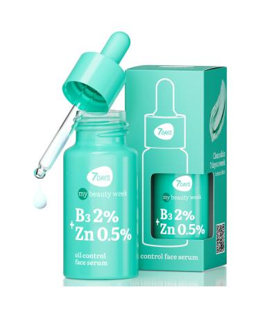 7Days Niacinamide Face Serum - Oil Control, Anti-Acne & Anti-Blemish Treatment with Zinc & Tea Tree - Korean Skincare - Facial Serum for Problematic Skin