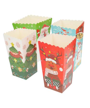 SOLUSTRE 12pcs Boxes storage box biscuit Elk candy candy box paper gift box Christmas sweet bags baking biscuit packing case dessert stylish storage boxes cookie packaging boxes