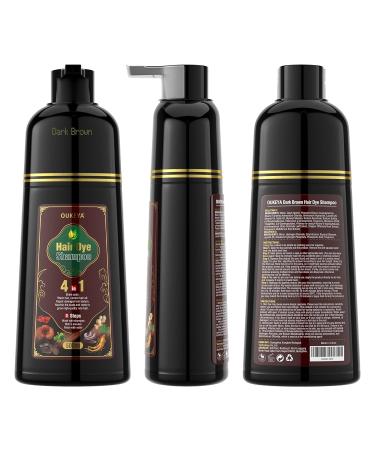 Dark Brown Hair Dye Shampoo 4 In 1 | Gray Hair Coverage for Men & Women | Instant Herbal Color Treatment - Buy Online on GoSupps.com