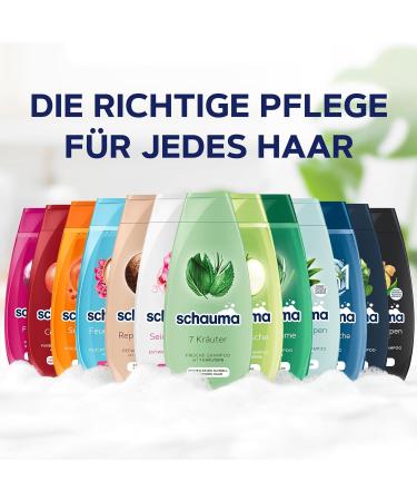 Schwarzkopf Schauma Men's Shampoo (2 x 400 ml) - Fortifying shampoo for men - For strengthened hair and nourishes the hair structure - Perfect for normal hair - Buy Online on GoSupps.com
