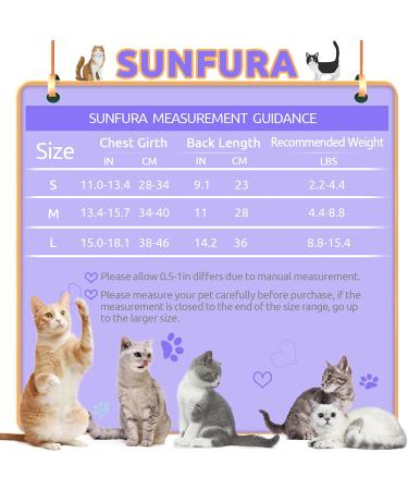SUNFURA Cat Recovery Suit - Kitten Surgical Abdominal Wound Protector - Small Male & Female Pets - Buy Online on GoSupps.com