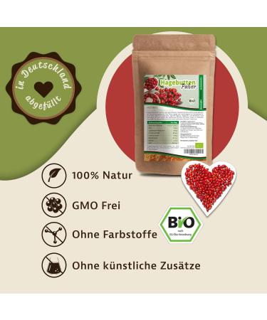  mynatura Mynatura Organic Rosehip Powder 1000g I Plant I Gentle Treatment I Dog Rose I Pure Natural I No Genetic Engineering I Vitamin C I Rosehip Flour I DE- KO-044 Ground (1 x 1000 g)) - Buy Online on GoSupps.com