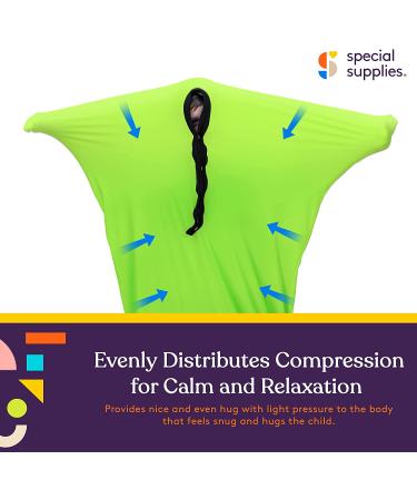 Special Supplies Green Sensory Body Sock | Full-Body Wrap for Stress Relief | Stretchy, Breathable & Cozy Sack for Boys & Girls | Calming Cocoon (Medium 47x27) | Safe & Comfortable | Pack of 1 - Buy Online on GoSupps.com