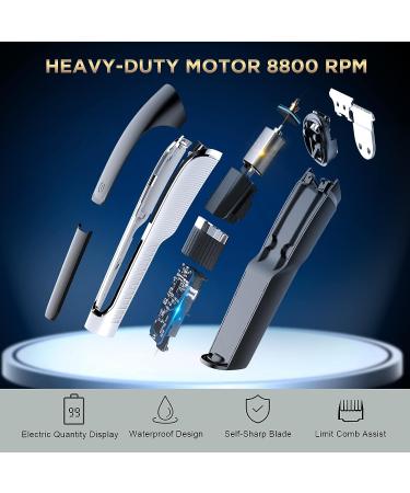 Lopeie Rechargeable Beard Trimmer for Men - All in One Cordless Grooming Kit - IPX7 Washable Clippers for Beard, Face, Nose - Fathers Day Gift - White - Buy Online on GoSupps.com