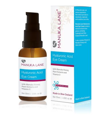 Hyaluronic Acid Eye Cream with Plant Extracts  Manuka Honey  Eye Bright Extract & Vitamin E | Plant Based Formula | Carefully formulated to keep your eyes bright and healthy!