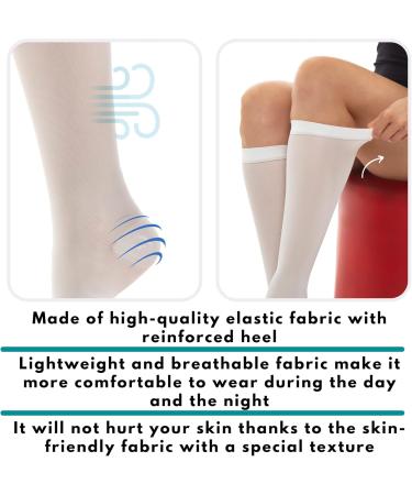 Knee High Compression Stockings 15-20 mmHg - XL Size | Best Medium Level Support for Travel & Everyday Wear - Buy Online on GoSupps.com