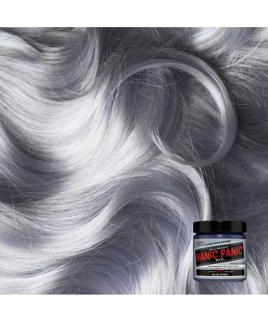 Manic Panic Blue Steel Hair Dye - Vegan & Cruelty-Free Semi-Permanent 118ml - Best Blue Steel Color for Bold Looks - Buy Online on GoSupps.com