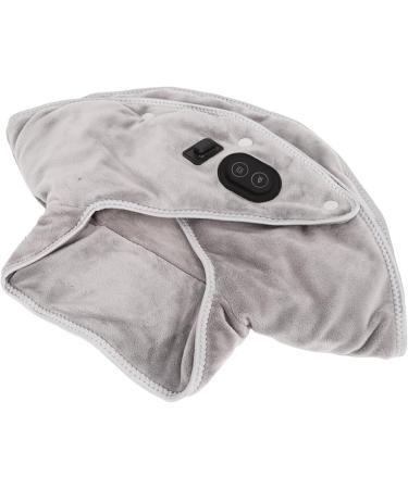 Electric Heated Neck Wrap - USB Charging Heating Pad & Massage for Pain Relief - Gray Sable Fabric - Buy Online on GoSupps.com