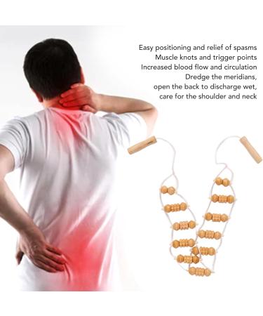 Wood Back Massage Roll - Drainage Tool for Neck & Leg Relaxation | Multifunctional Body Shaping Massage Roller - Buy Online on GoSupps.com
