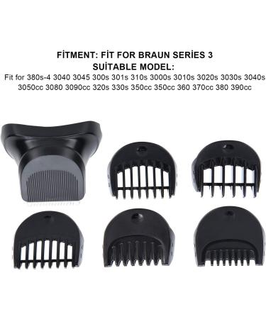Dioche Shaver Trimmer Head Shaving Electric Shaver Trimmer Head + 5Pcs Guide Comb Trimming Set Fit for Series 3 - Buy Online on GoSupps.com