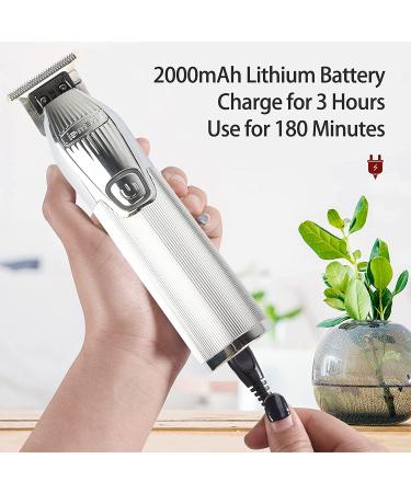 Kemei Professional Hair Clipper for Men - Cordless Rechargeable Trimmer with 6 Guide Combs and T-Blade for Hair Cutting and Grooming (S-Silver) - Buy Online on GoSupps.com