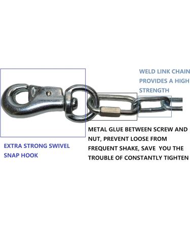 Heavy Duty Dog Runner Chain Dog Tie Out for Medium to Large Dogs Weld Steel Chain Dog Leash Chain 520lbs Capacity for Dogs Up to 85LBS (10FT) Silver - Buy Online on GoSupps.com