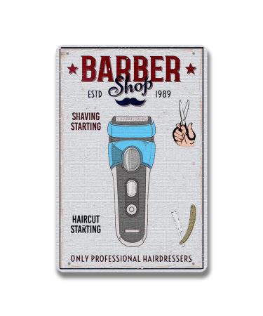 Beuiwjhe hairdresser razor vintage men barber store art metal sheet metal shield antique art salon hairdresser topic club wall decoration sheet metal painting