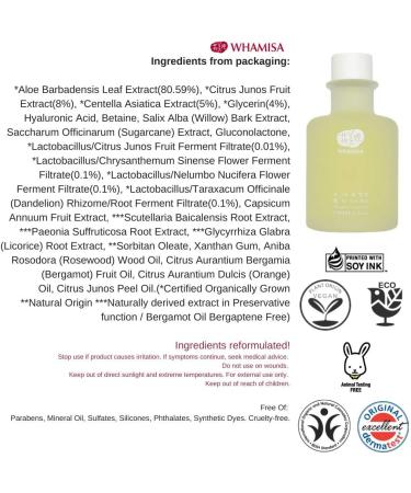 Whamisa Organic Flowers Toner Refresh From Natural Fermented K-Beauty - Buy Online on GoSupps.com