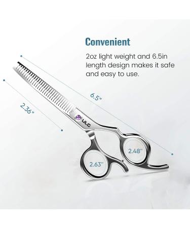 ULG 6.5 inch Hair Thinning Scissors - Professional Barber Shears for Hair Cutting and Texturizing - Japanese Stainless Steel Razor Edge Teeth Blending Scissor for Home Salon - Buy Online on GoSupps.com