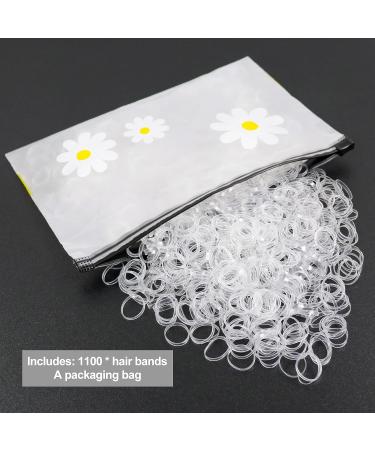 Hanyoushengvance Clear Elastic Hair Bands - 1100 Mini Rubber Bands for Soft Hair Ties - Buy Online on GoSupps.com