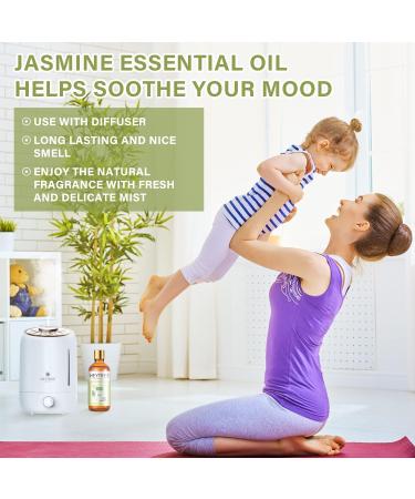 HEYTREE Jasmine Essential Oil 100ml - Aromatherapy Relaxation - Floral Scent for Diffuser & Humidifier - 100.00 ml (Pack of 1) - Buy Online on GoSupps.com