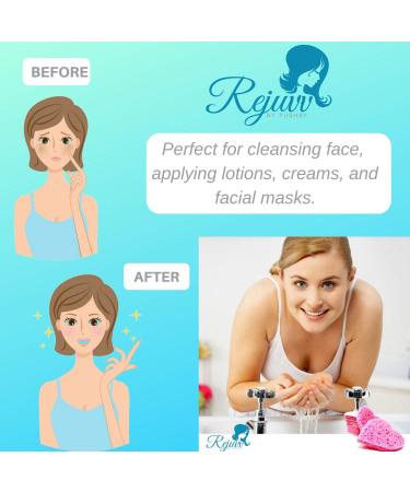 Facial Sponges for Deep Cleansing and Makeup Removal - Rejuvv by Fushay (50 Count) - Buy Online on GoSupps.com