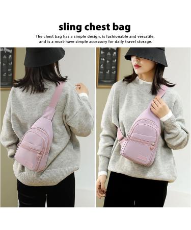 Memofynd Sling Breast Pocket Bag - Waterproof Nylon Sports Blanket Bag for Women - Adjustable Shoulder Strap & Multi-Layered Storage - Purple - Buy Online on GoSupps.com