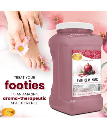 SPA REDI Pomegranate Clay Mask 128 Oz - Deep Cleansing Detoxifying & Hydrating for Pedicure & Body | Natural Bentonite Clay - Buy Online on GoSupps.com