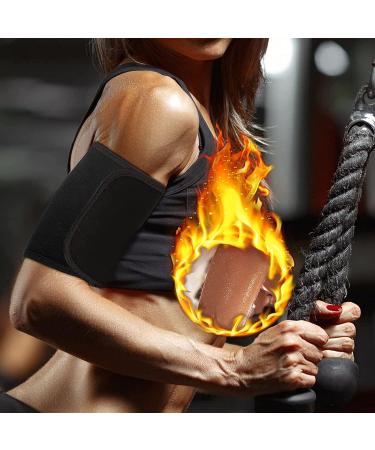 Sauna Sweat Arm Trimmer Bands arm Sweat Bands for Women Weight Loss Arm Shaper Wraps for Workout arm Bands for Flabby arm Black - Buy Online on GoSupps.com