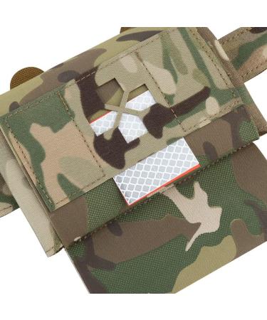 2-in-1 Small IFAK Pouch MOLLE Belt | Tactical Mini First Aid Kit | Compact EDC Bag with Tourniquet Holder | Multicam - Buy Online on GoSupps.com