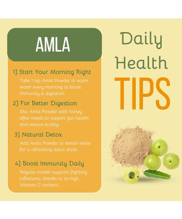 Amla Powder for Hair Growth & Skin Care | 100% Pure & Natural | Unpolished Herbal Powder (3.5 Ounces) 3.5 Ounce (Pack of 1) - Buy Online on GoSupps.com