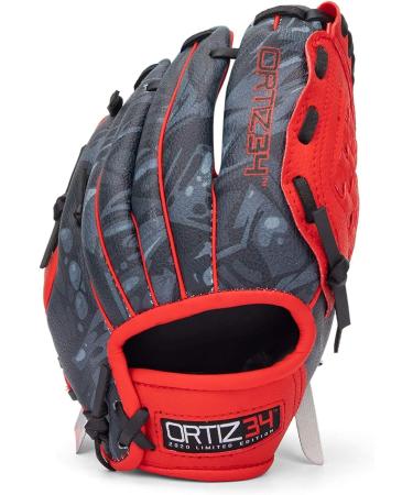 Ortiz34 Homerun Kids Tee Ball Set - Youth Baseball Bat & Glove Bundle by David Ortiz - Red - Buy Online on GoSupps.com