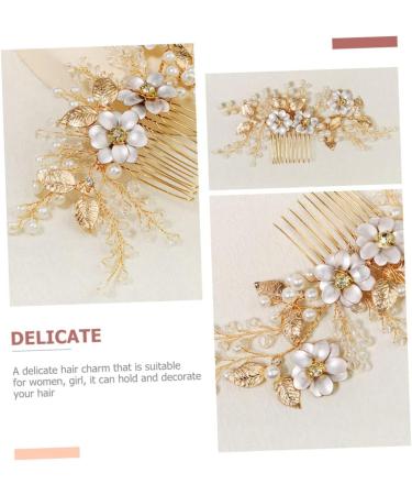 DOITOOL Bead Hair Comb Accesorios Para Headwear for Women Hair Accessory for Women Crystal Decor Heart Led Mirror Hair Accessories Lovely Hair Comb Wedding Pearl Bridesmaid Bridal Supplies - Buy Online on GoSupps.com