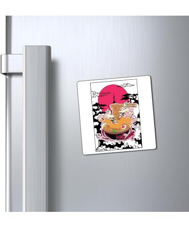 Novelty Udon Noodle Nigiri Nachos Japanese Foods Enthusiast Hilarious Hot Broth Chinese Style Delicacies Lover Magnets 4" 4" - Buy Online on GoSupps.com