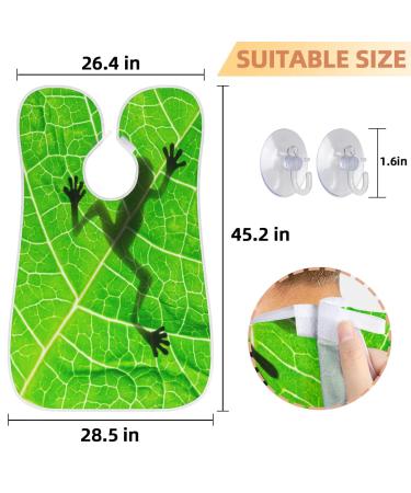 Frog Leaf Beard Bib Apron | Waterproof Hair Catcher for Men | Grooming Cape with 2 Suction Cups | Perfect Gift for Shaving & Trimming - Buy Online on GoSupps.com